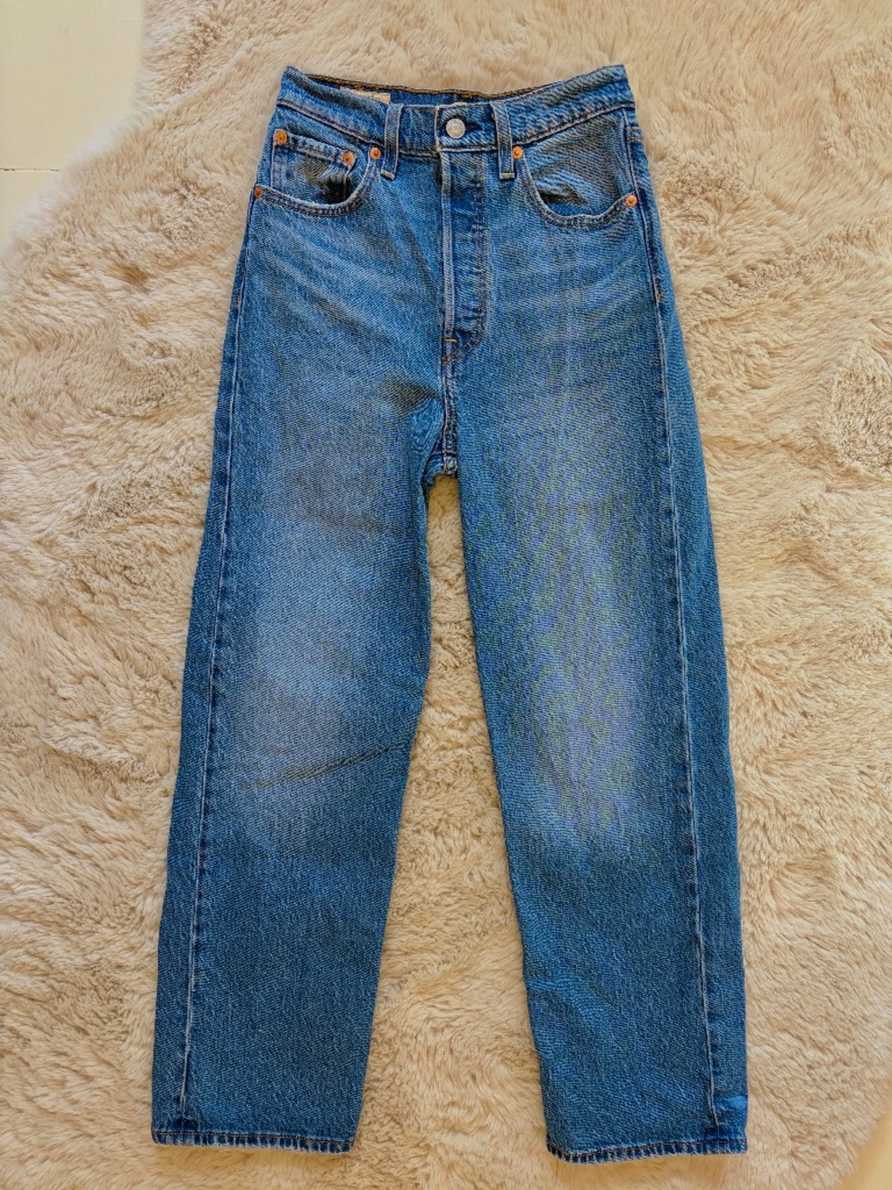 Levi's Ribcage High Waist Straight Leg Jeans NWOT size 25 x 27 PREMIUM